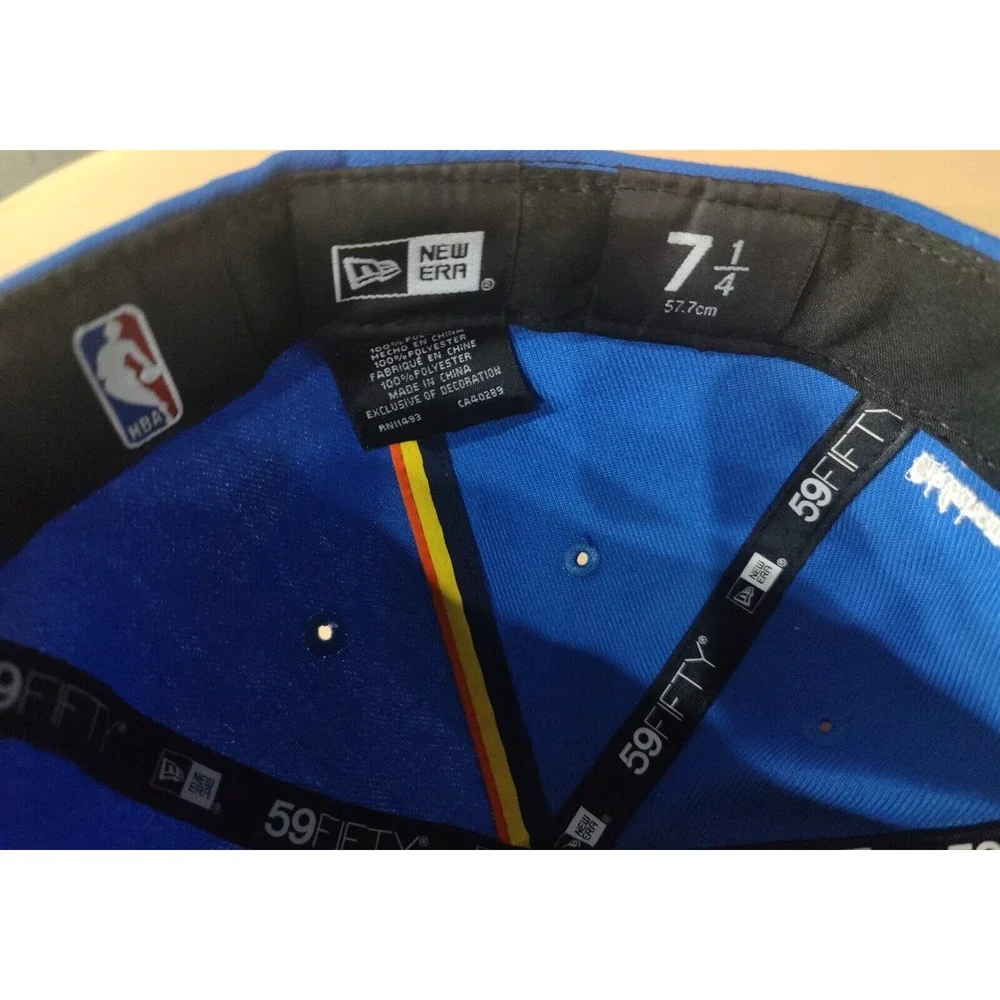 New Era‎ 5950 OKC Thunder Fitted Hat SCRIPT-Patch and Pin Special edition 7 1/4
